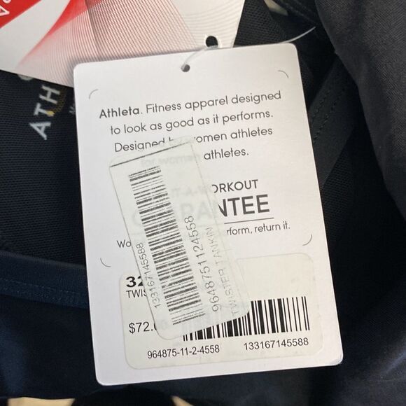 Athleta Twist Up Tankini Swim Top 32B/C - Picture 9 of 9